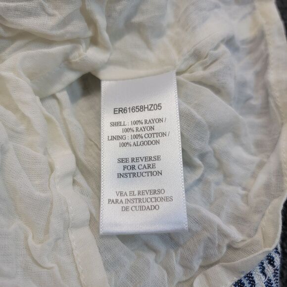 EN CREME Womens Medium Relaxed Cropped Striped Jumpsuit Romper V Neck Pockets - Picture 10 of 16